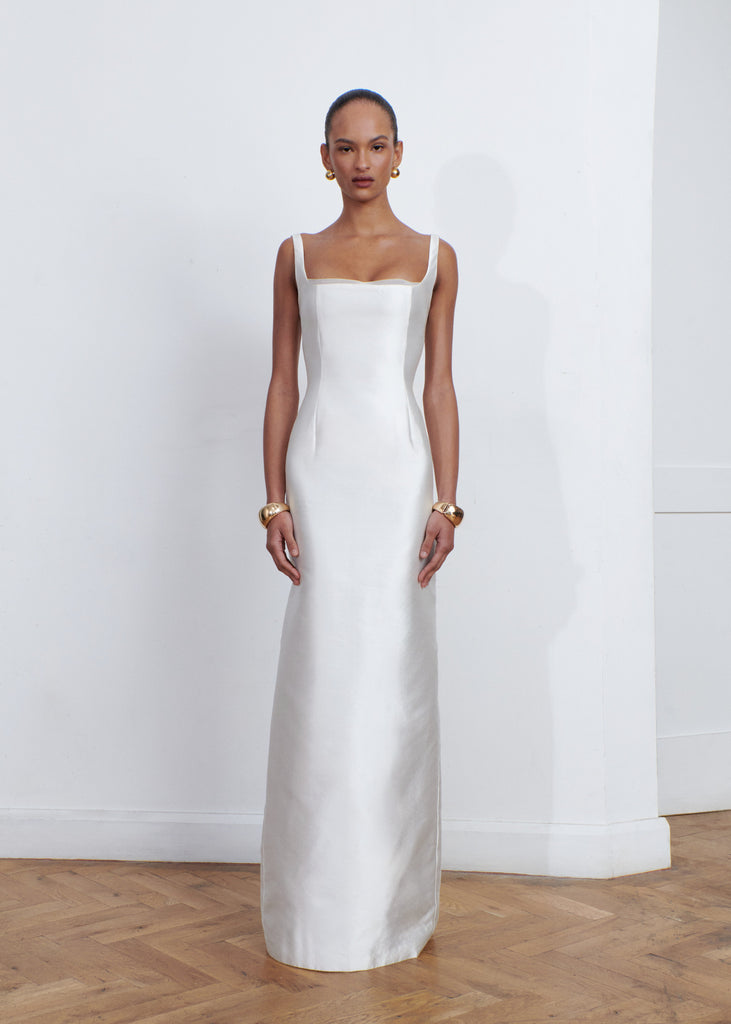 Organza Peekaboo Silk Mikado Gown | STYLE 111