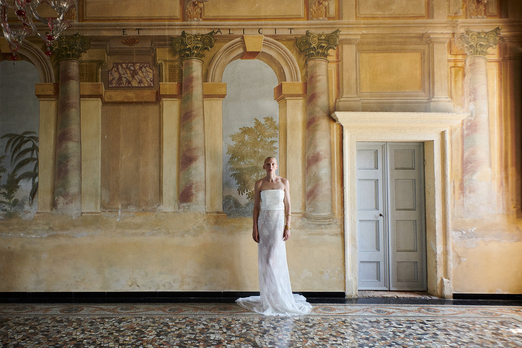 Crushed Silk & Lace Gown | STYLE 130
