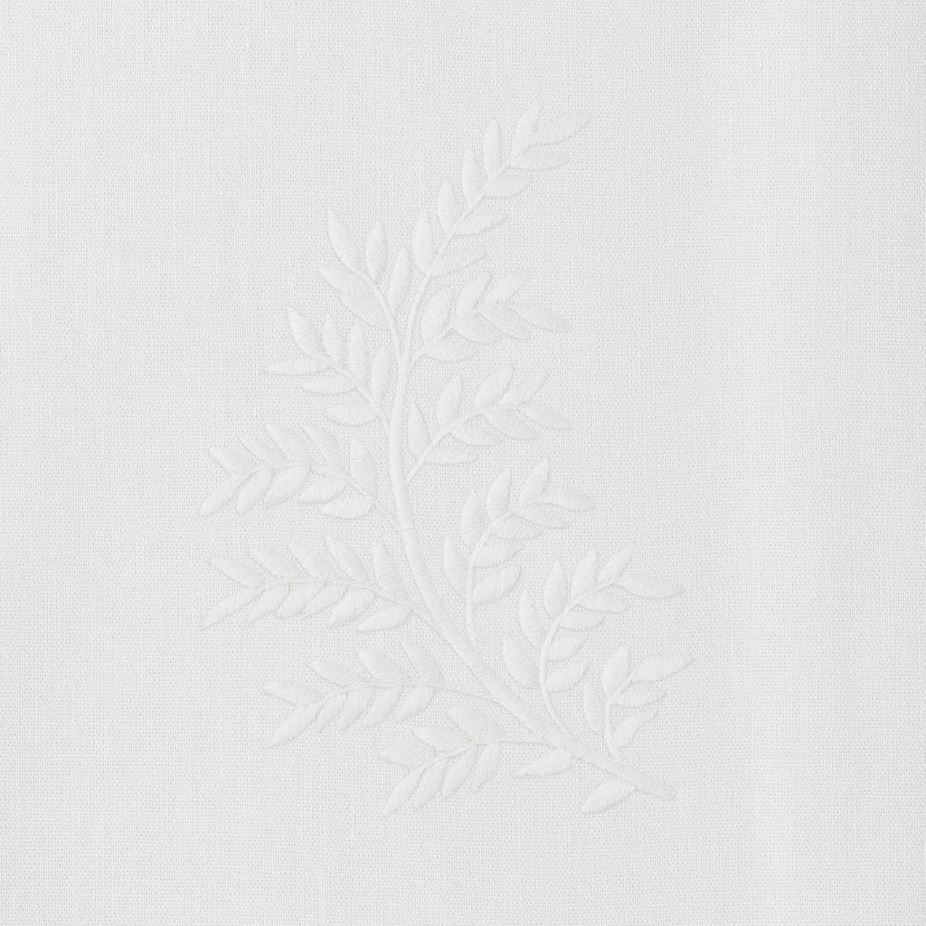 Leaves White Hand Towel