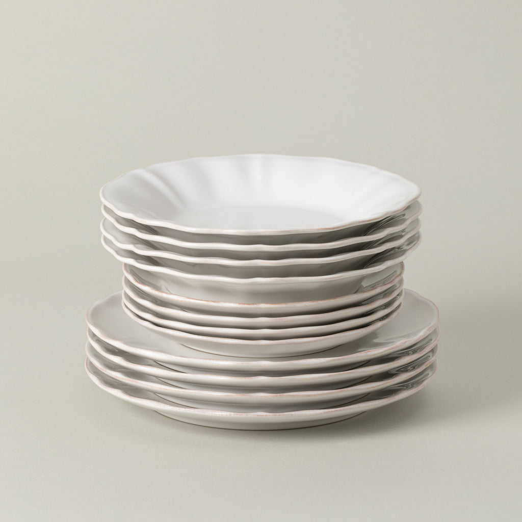 Alentejo Collection 12-pc Place Setting with Pasta Plate in White
