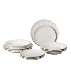 Alentejo Collection 12-pc Place Setting with Pasta Plate in White