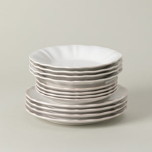 Alentejo Collection 12-pc Place Setting with Pasta Plate in White