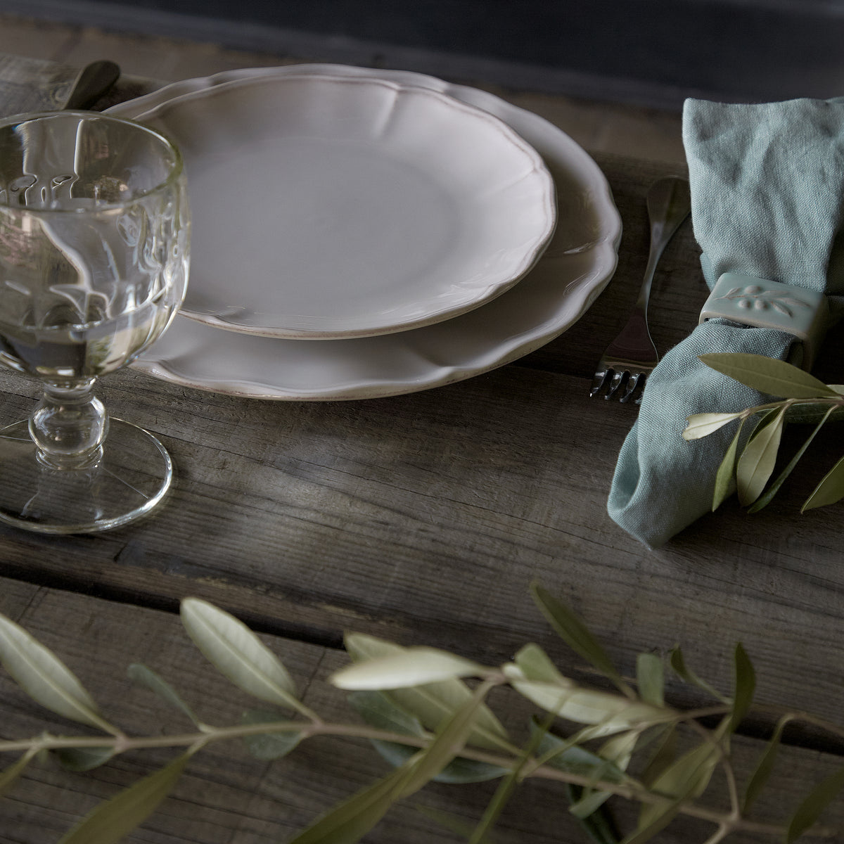 Alentejo Collection Salad Plates in White, Set of 6