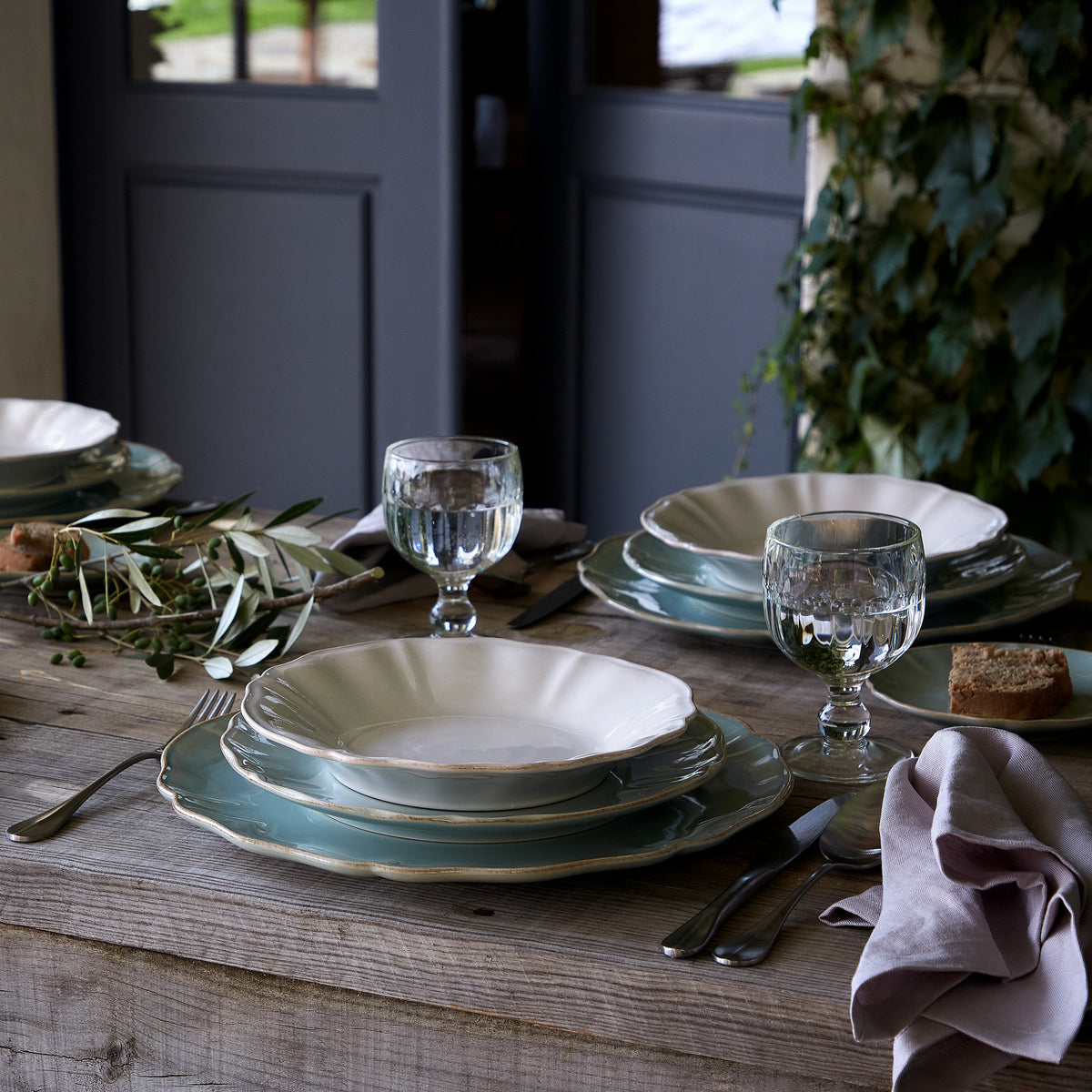 Alentejo Collection Pasta Plates in White, Set of 6