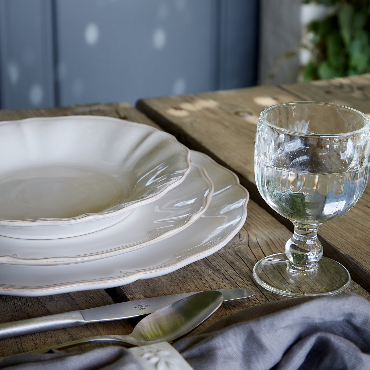 Alentejo Collection Pasta Plates in White, Set of 6