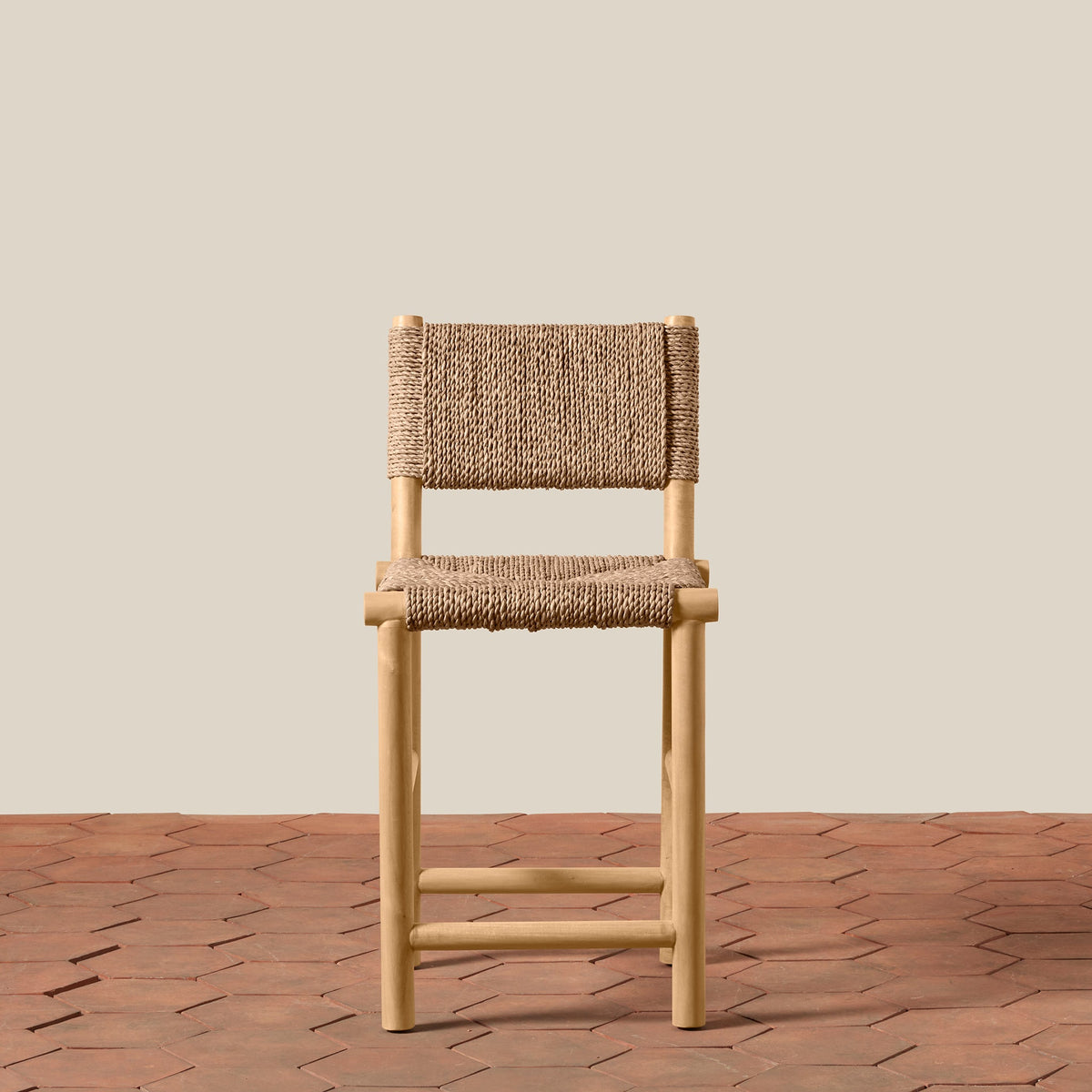 front view of counter stool