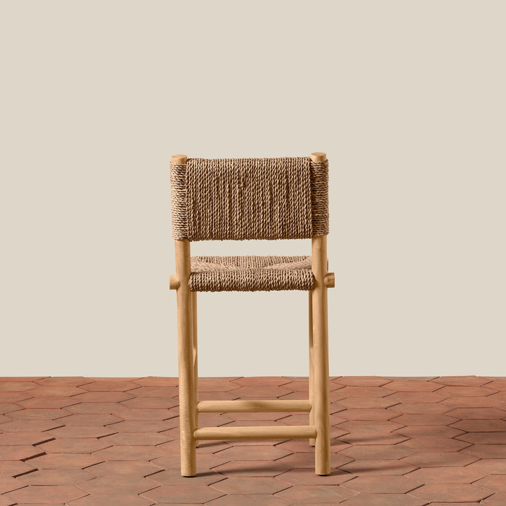 back view of counter stool