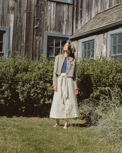 Kerrin Jacket in Dark Khaki & Maritime Blue Multi