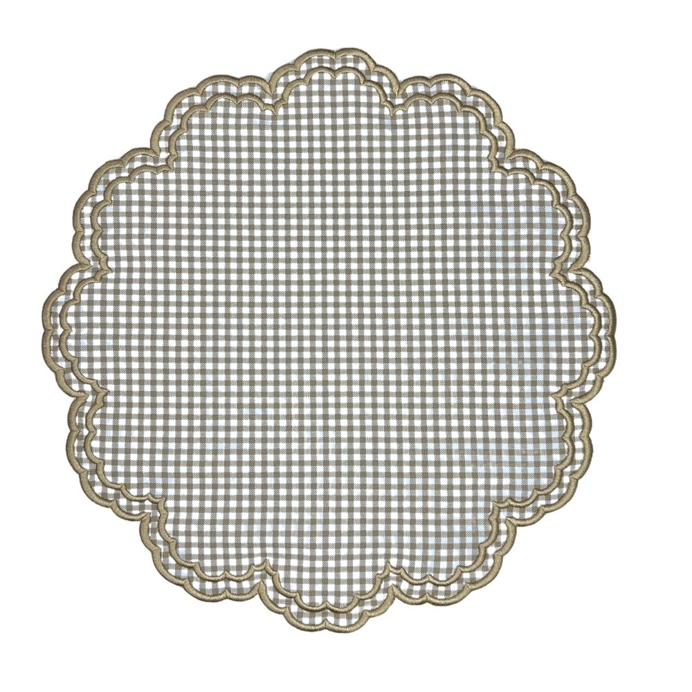 Wheat Gingham luxury placemat