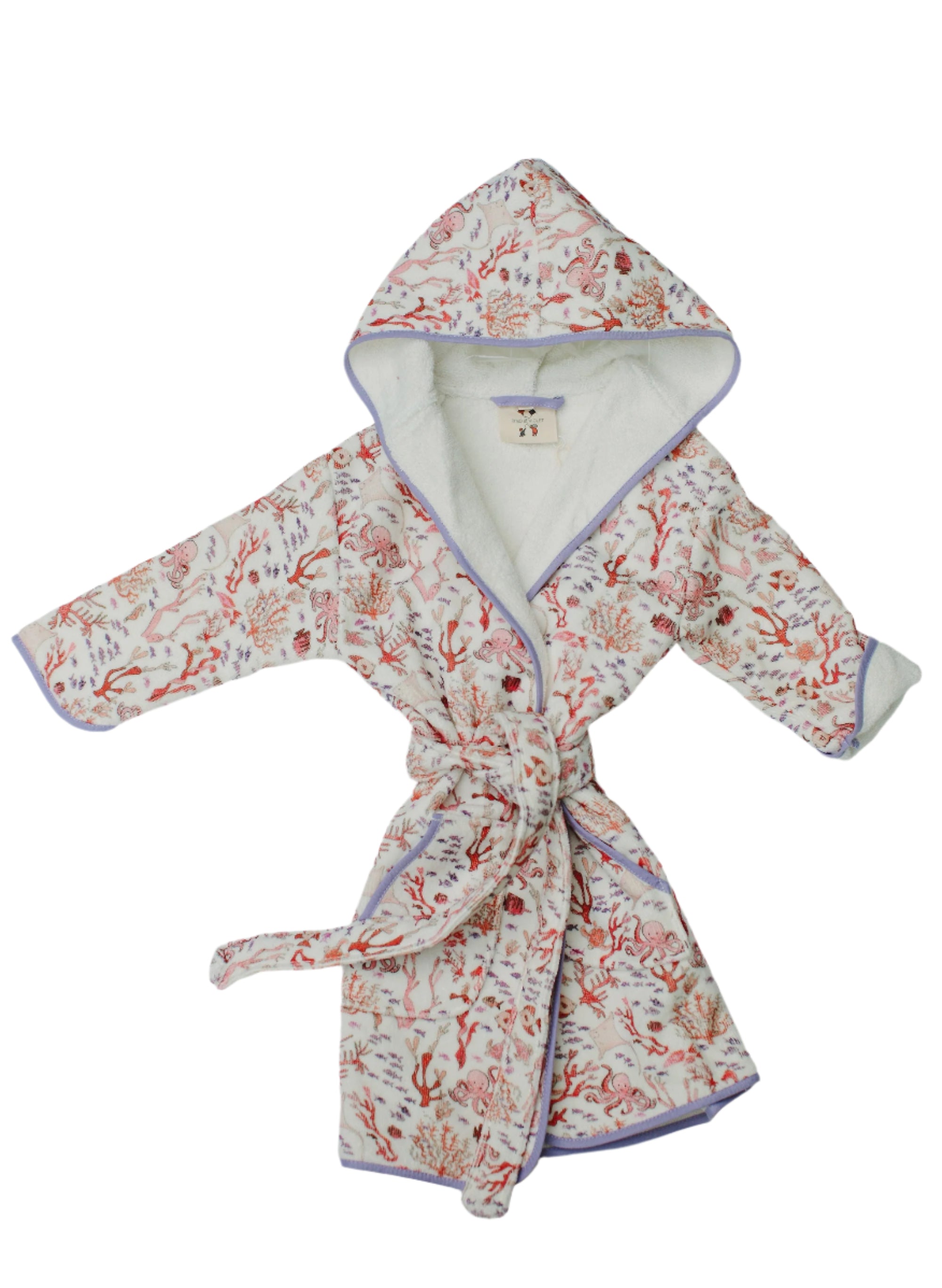 Rosy Coral Reef Bathrobe
