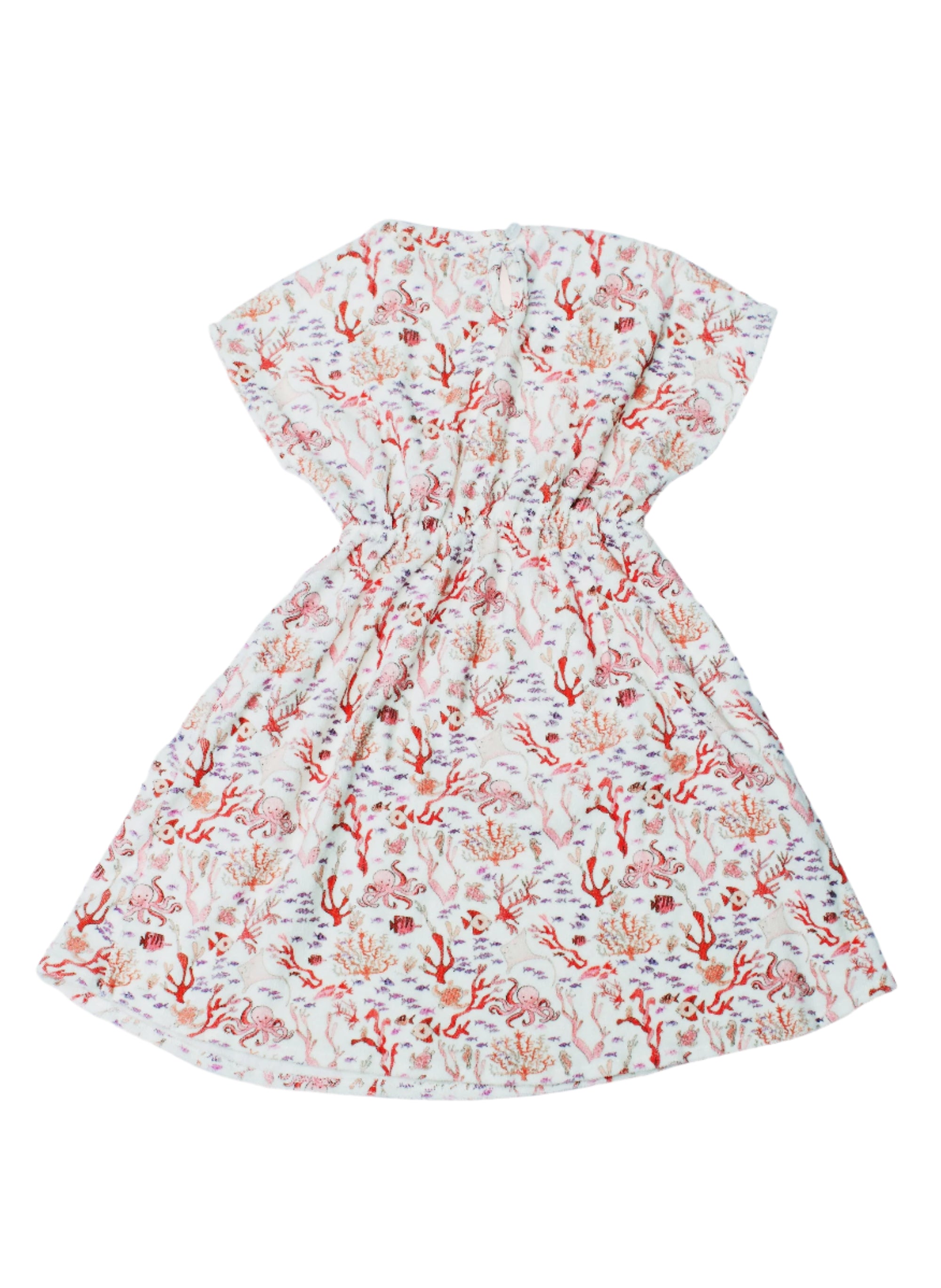 The Delphine Dress in Rosy Coral Reef