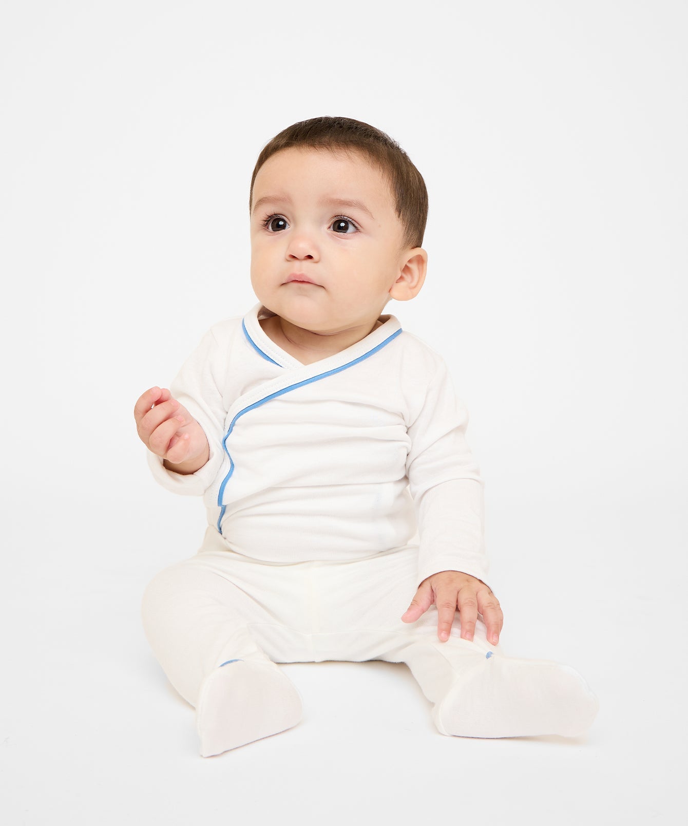 Tatum Baby Pant in Blue Piping