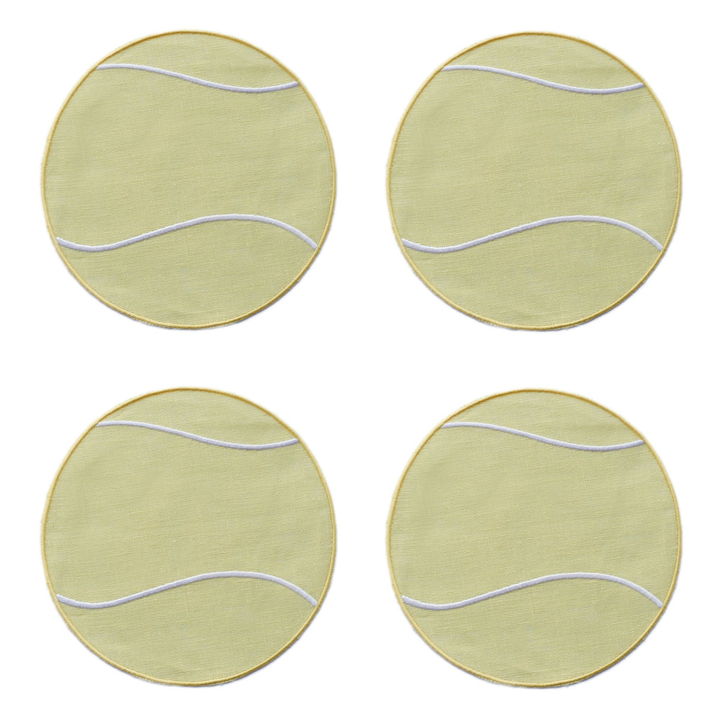 Tennis Ball Cocktail Napkins (4) Cocktail Napkins Chefanie