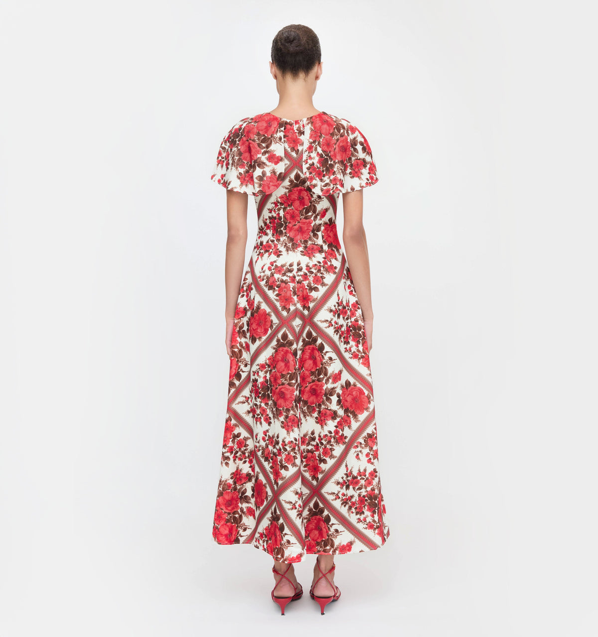 The Davina Dress in Red Diamond Rose