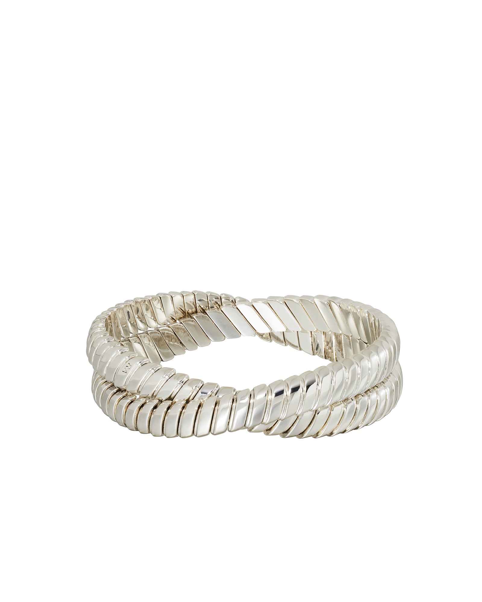 The Double Cobra Bracelet in Silver