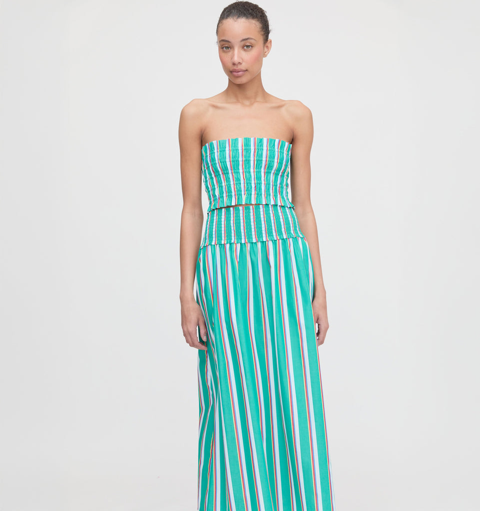 The June Nap Top in Sunset Stripe