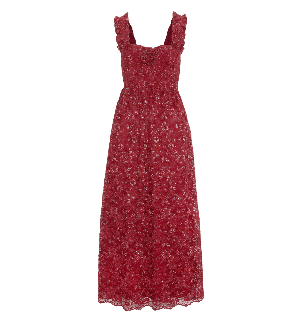 The Rosetta Nap Dress in Claret Lace