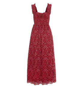 The Rosetta Nap Dress in Claret Lace