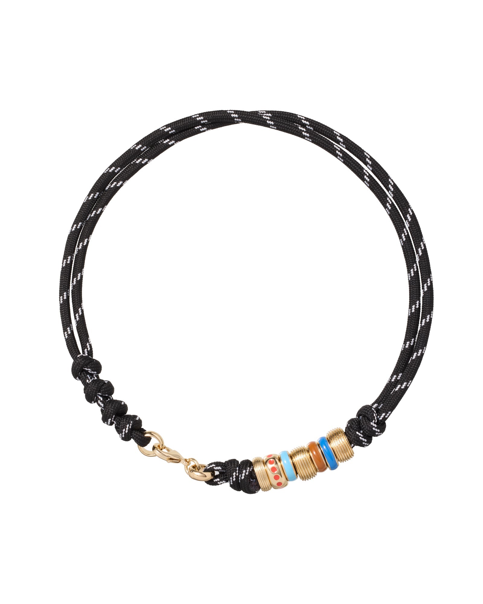 The Super Size Happy Cord Necklace in Black