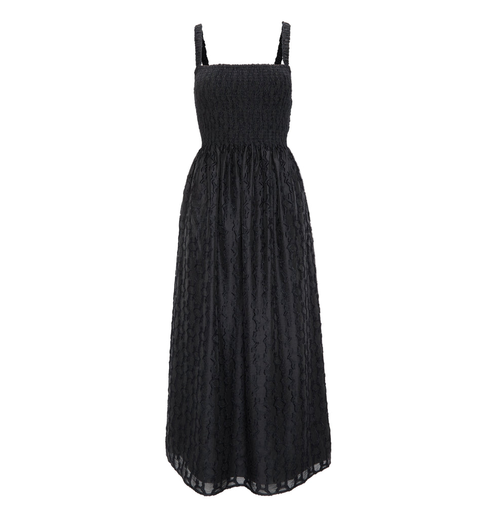 The Anita Nap Dress in Black Fil Coupe
