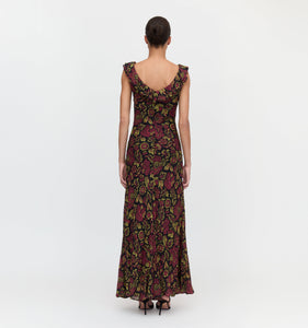 The Augustina Dress in Black Palampore Floral