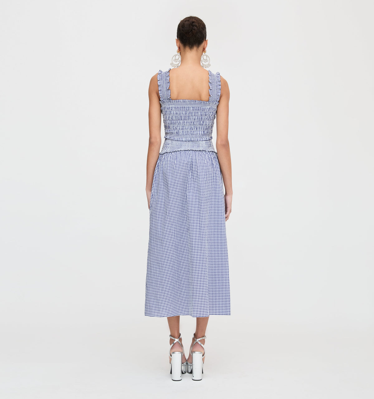 The Azalea Nap Top in Navy Gingham