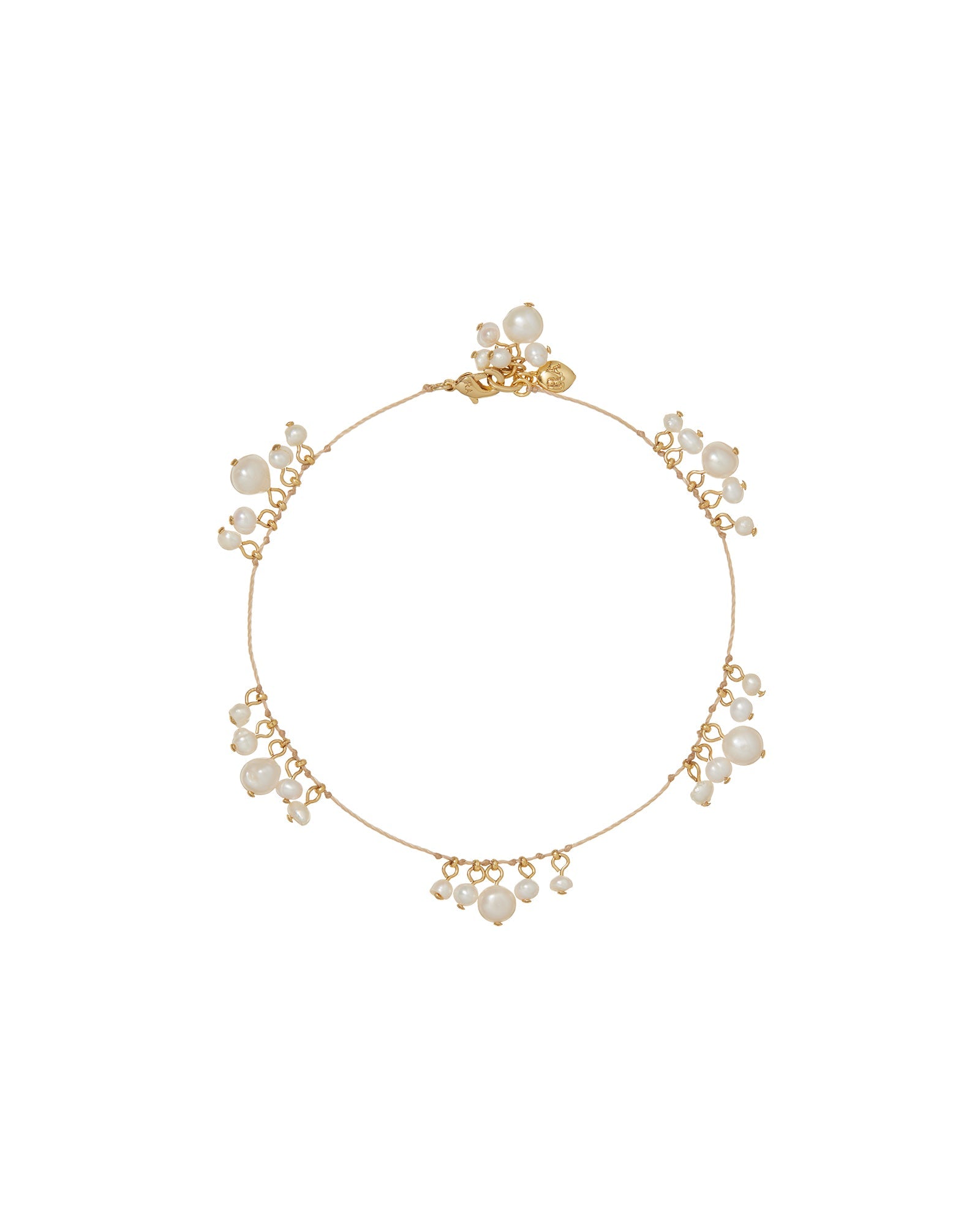 The Pearl Drip Drop Anklet Duo