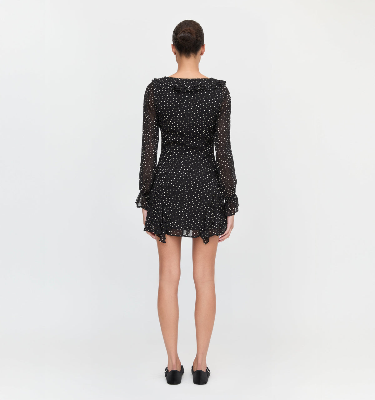 The Bridget Dress in Black Polka Dot