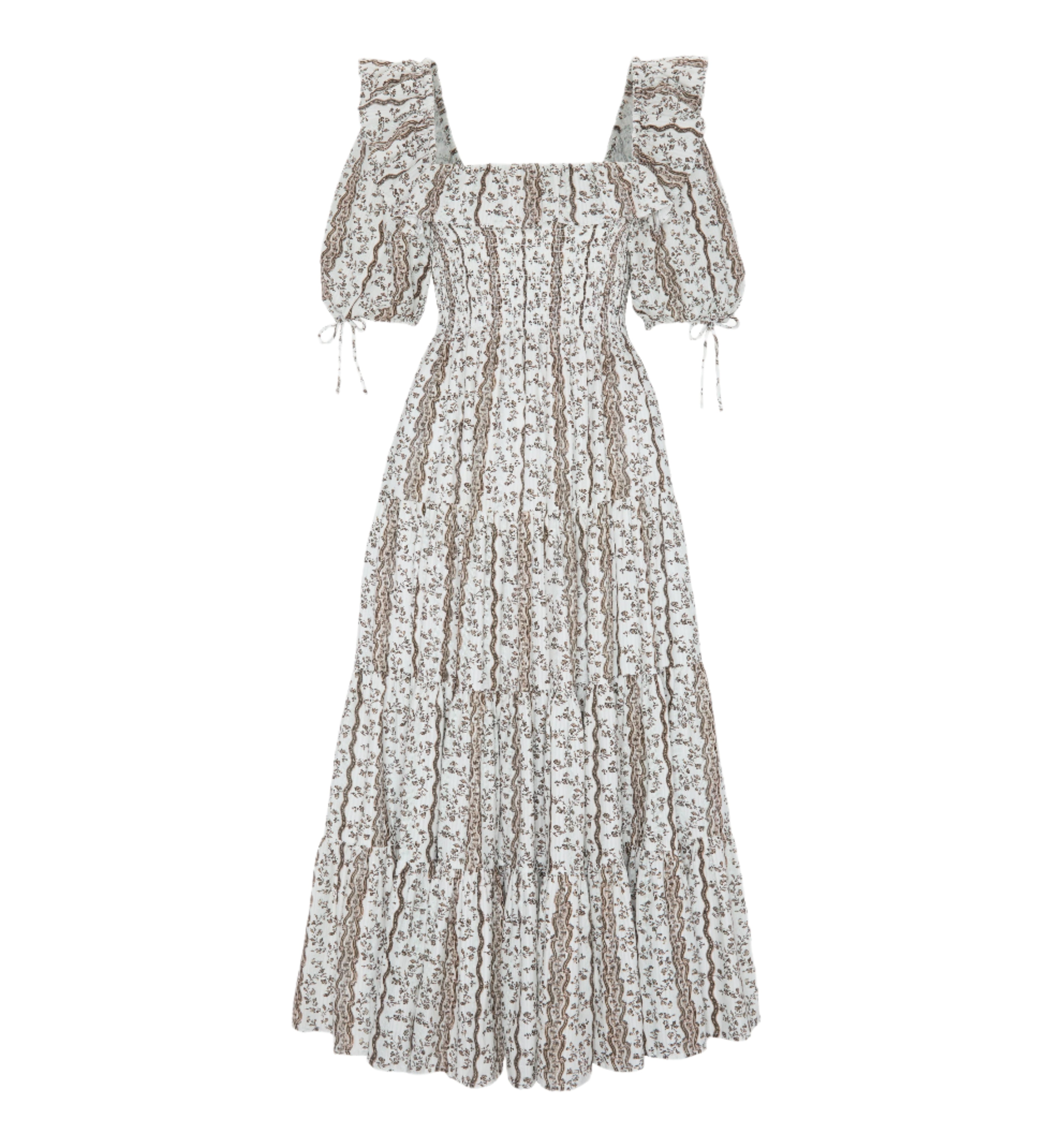 The Corinne Nap Dress in Mocha Provence Floral