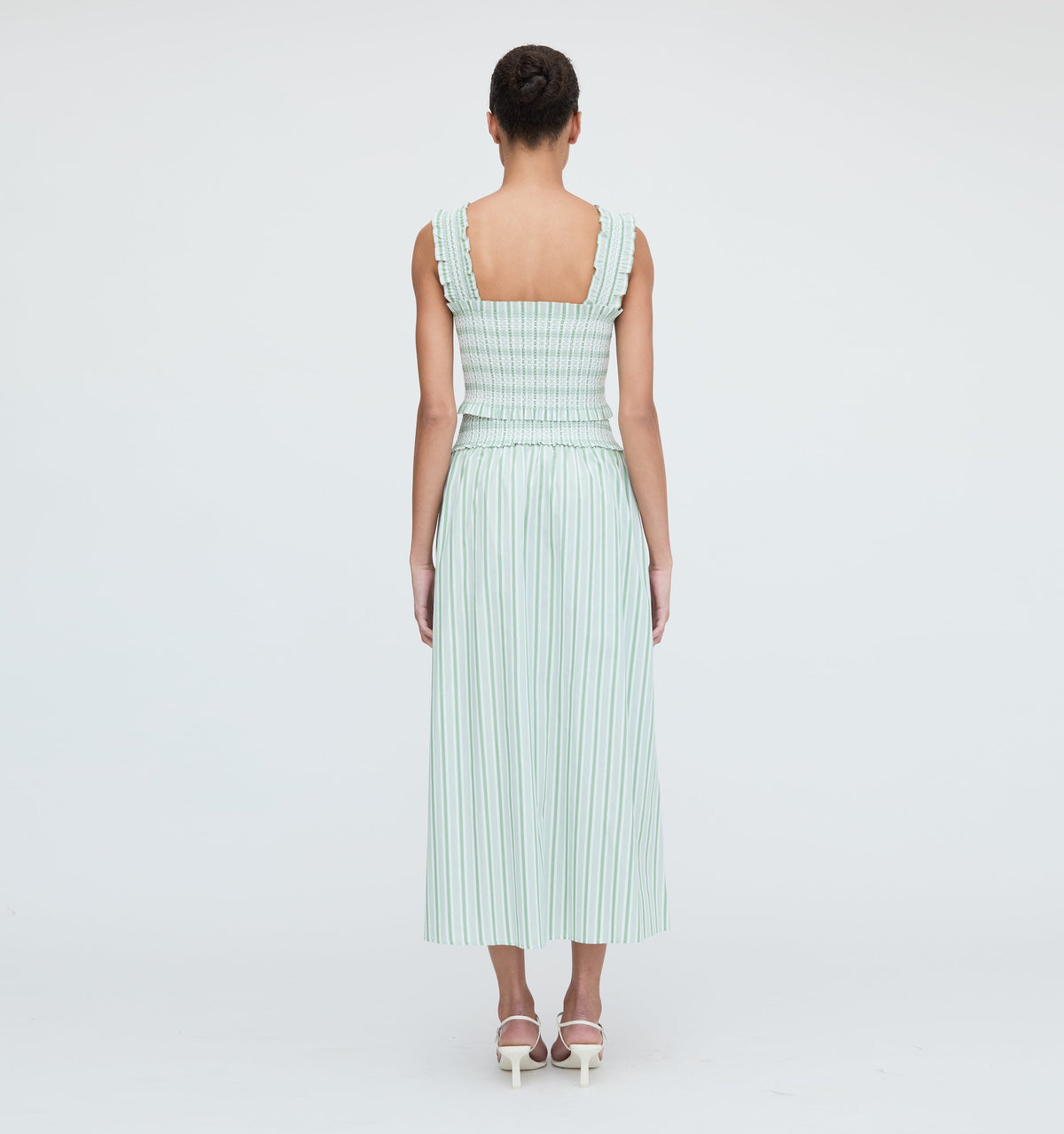 The Azalea Nap Top in Apple Green Stripe