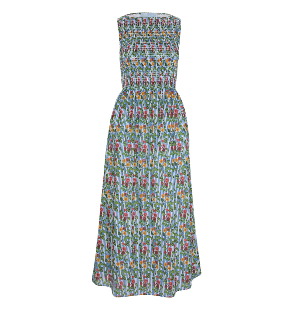 The Cosima Nap Dress in Geranium Stripe
