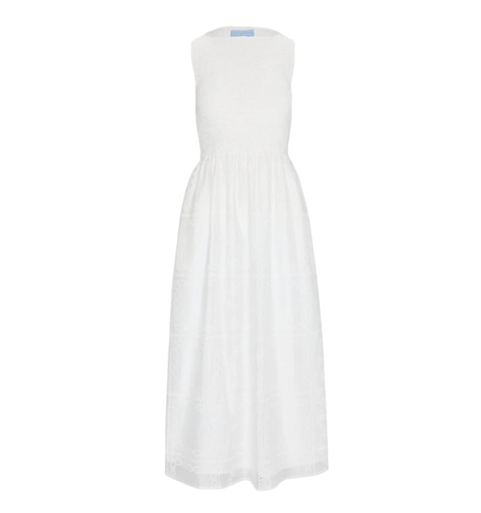 The Cosima Nap Dress in White Patchwork Organza