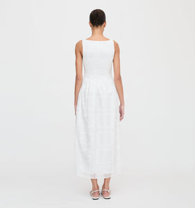 The Cosima Nap Dress in White Patchwork Organza