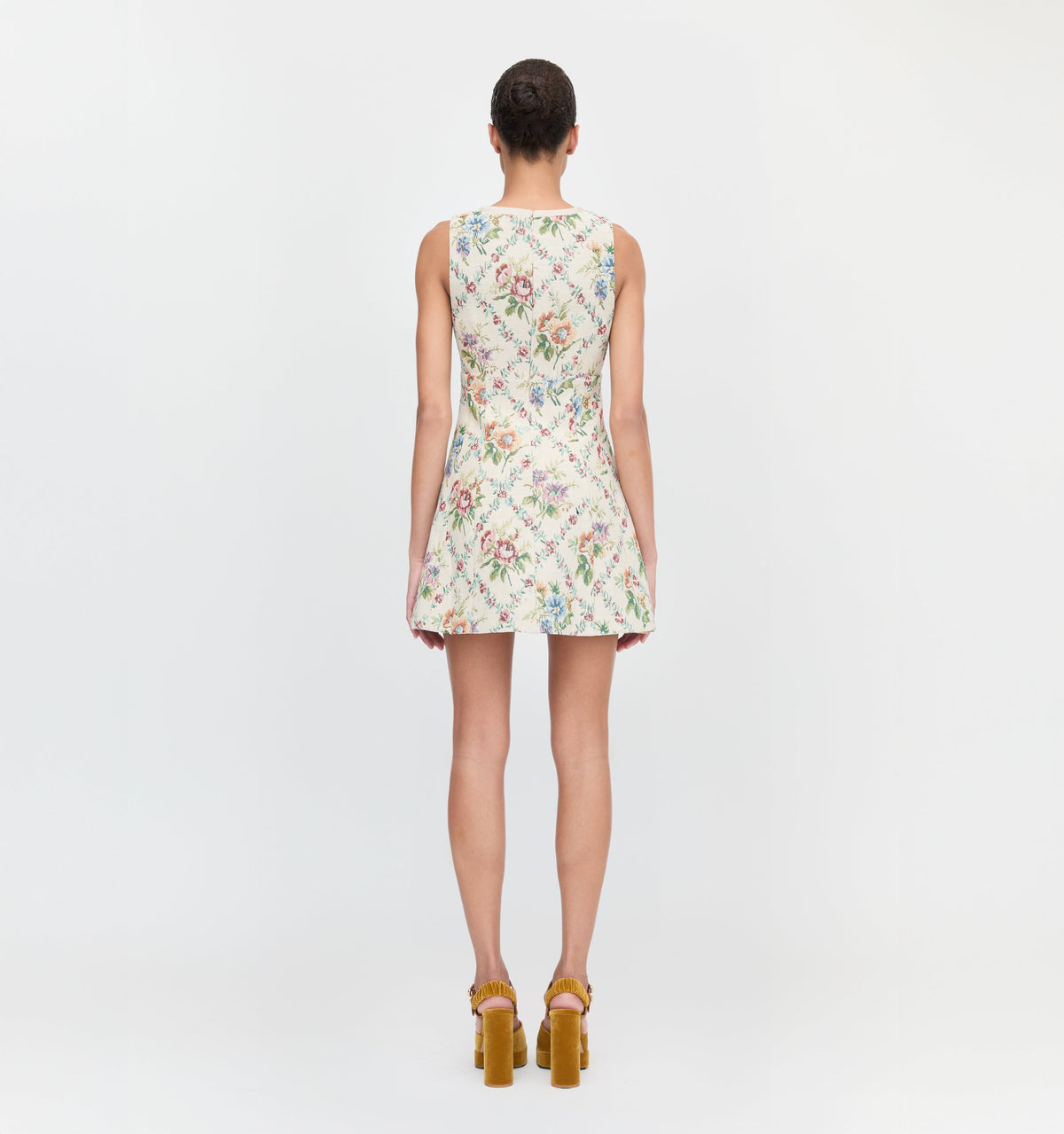 The Daria Dress in Tapestry Trellis Brocade