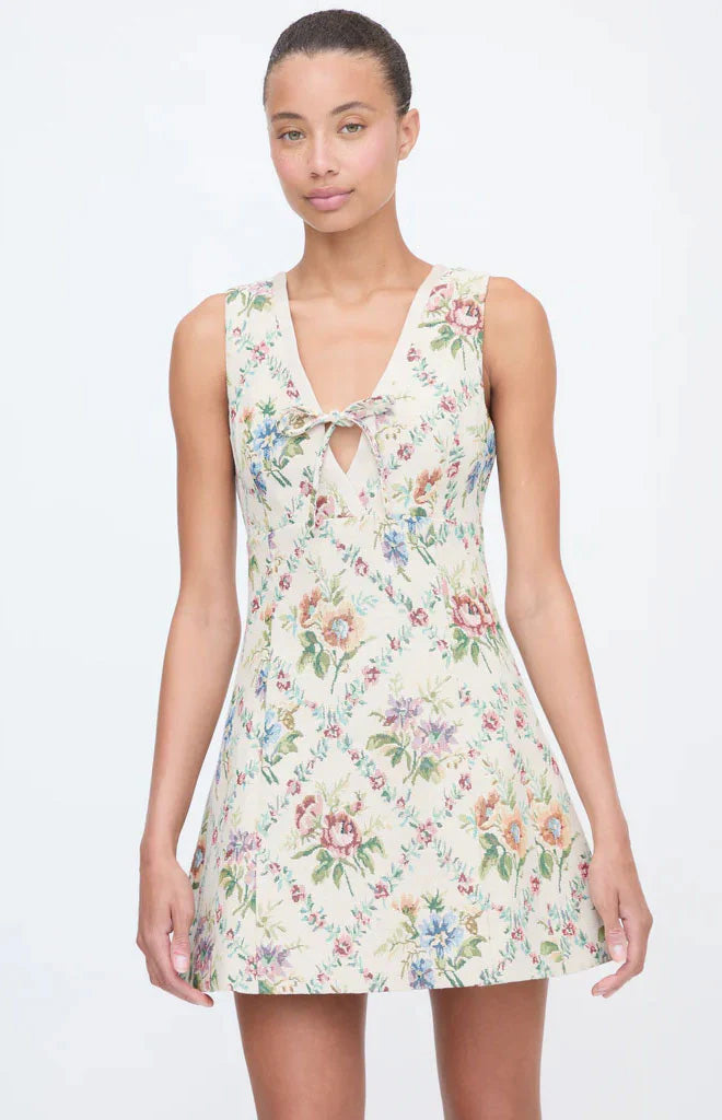 The Daria Dress in Tapestry Trellis Brocade