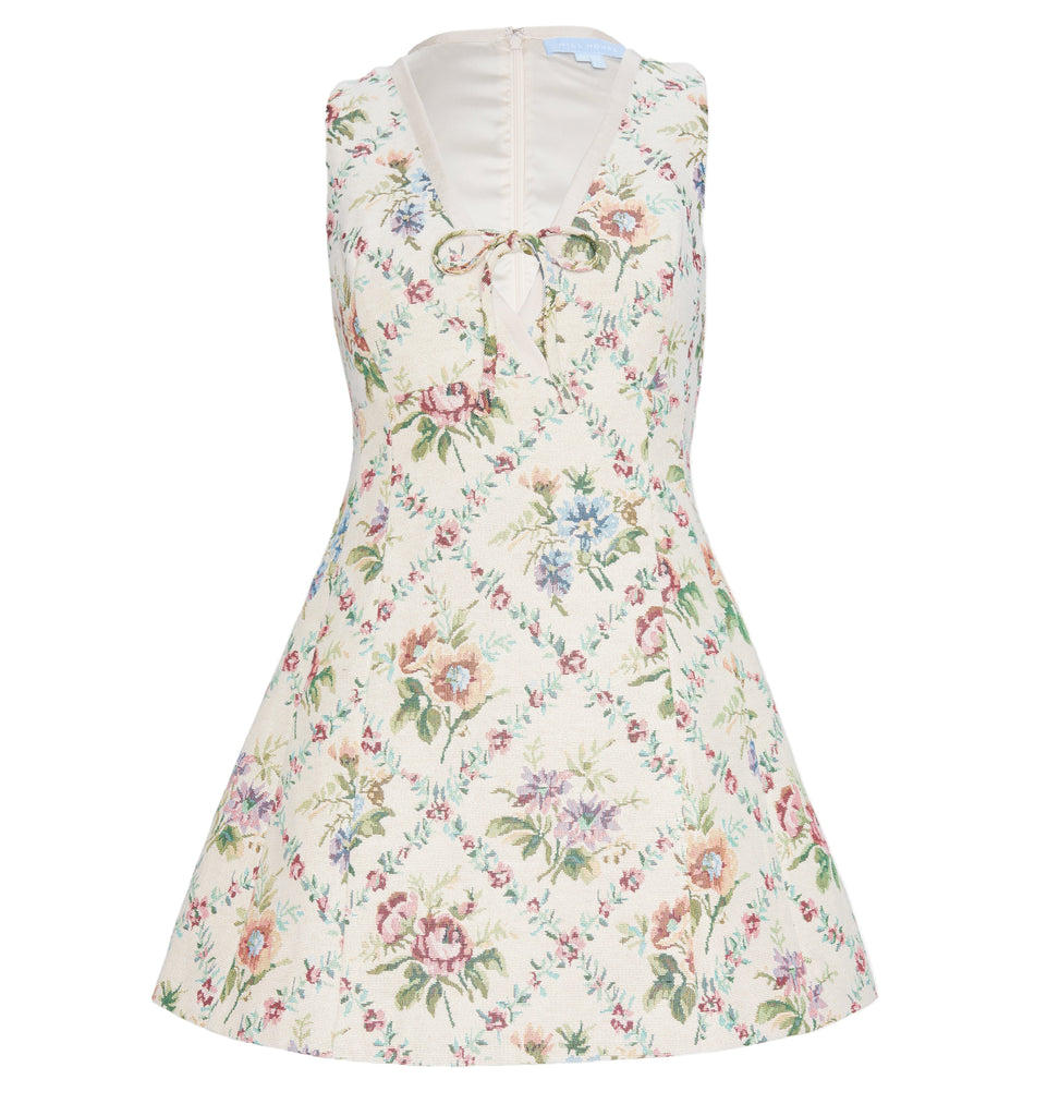 The Daria Dress in Tapestry Trellis Brocade
