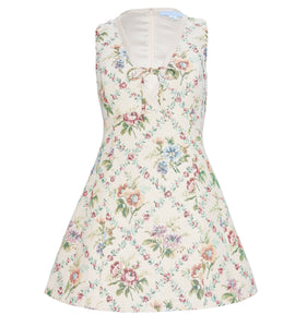 The Daria Dress in Tapestry Trellis Brocade