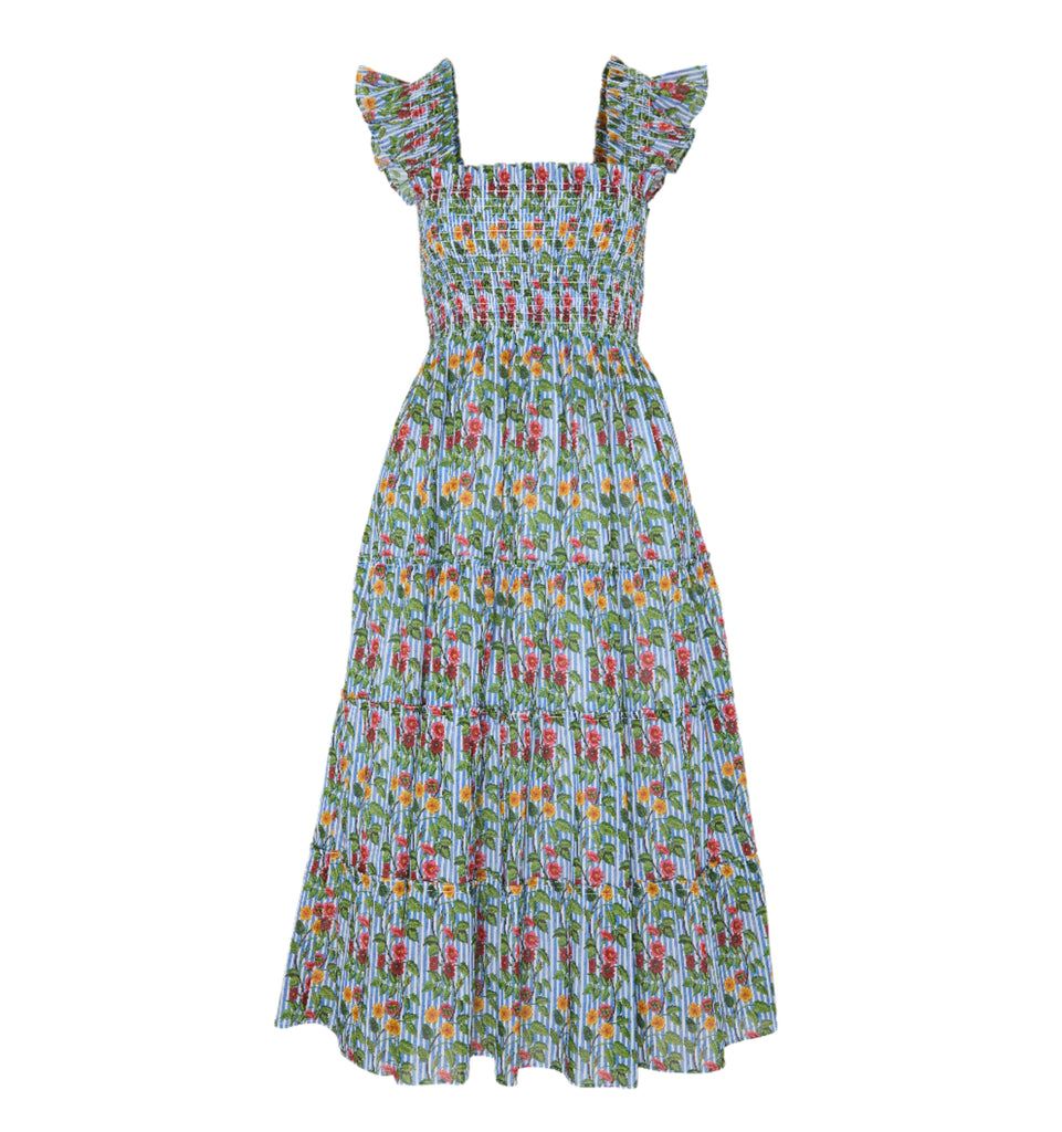 The Ellie Nap Dress in Geranium Stripe