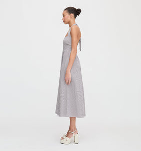 The Fleur Midi Dress in Chocolate Gingham