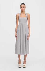 The Fleur Midi Dress in Chocolate Gingham