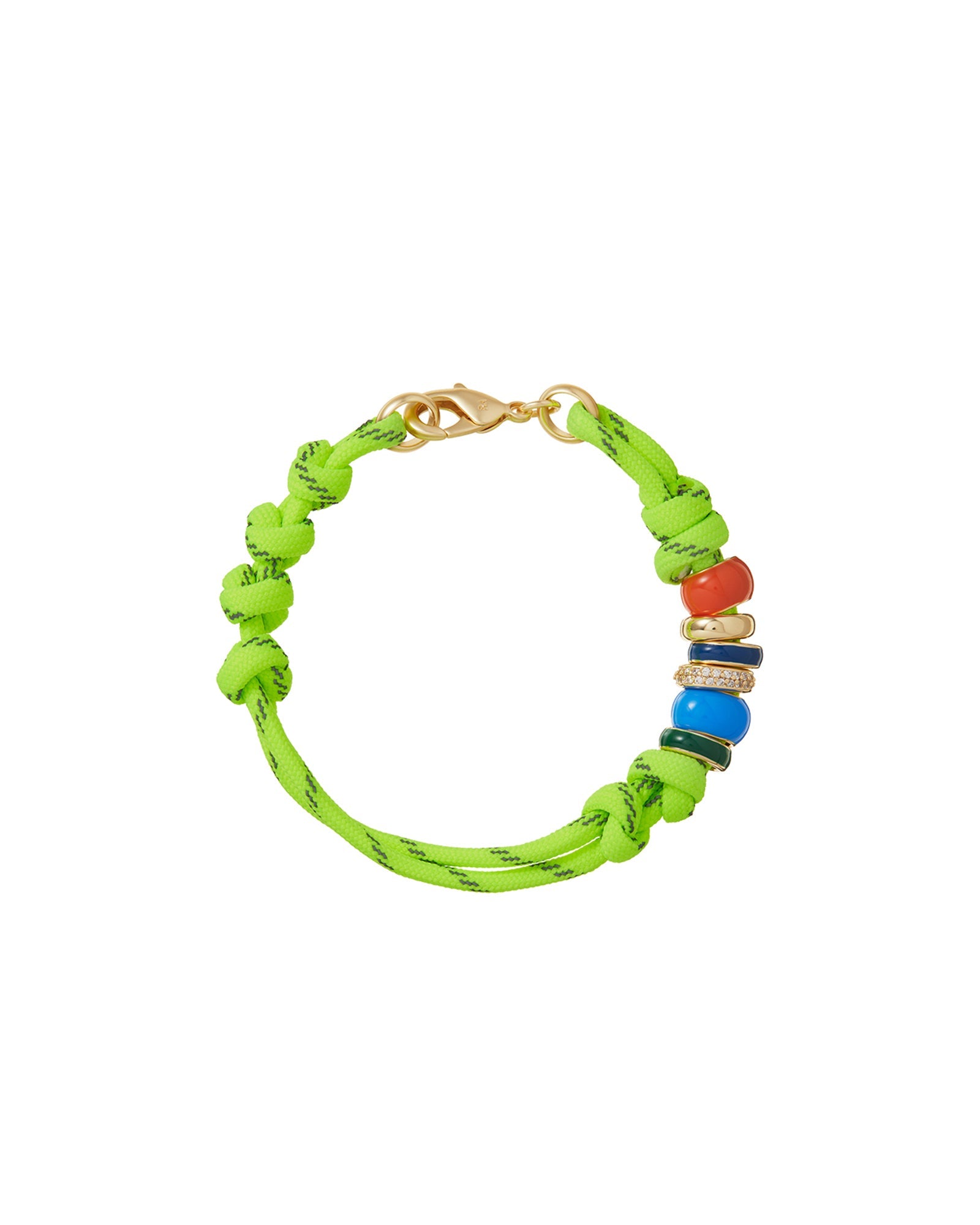 The Super Size Happy Cord Bracelet in Green