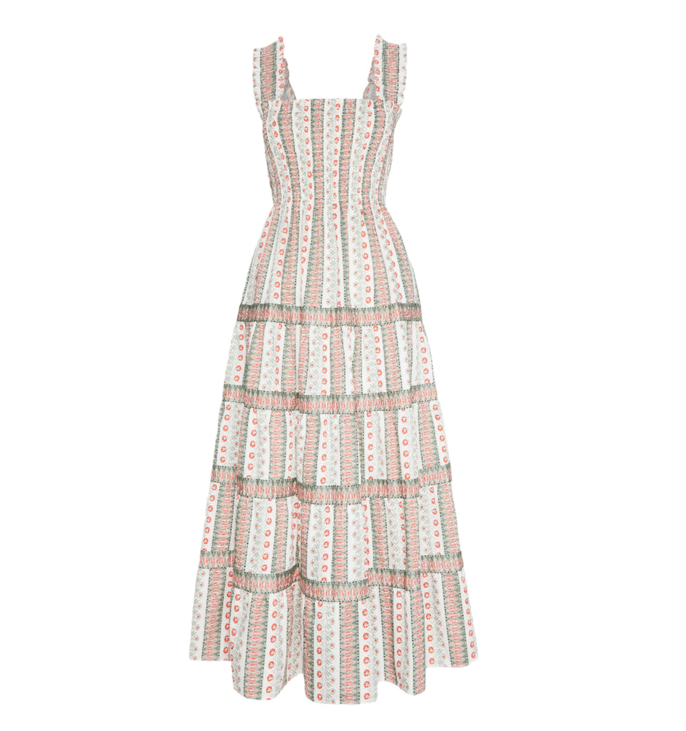 The Kimmy Nap Dress in Cosmos Floral Stripe