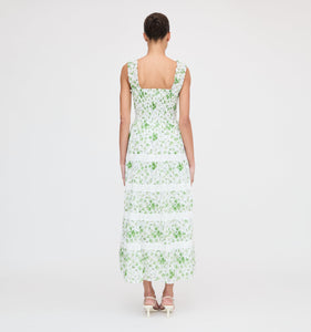 The Kimmy Nap Dress in Green Sweet Peas