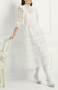 The Lace Ellie Nap Dress in White Lace