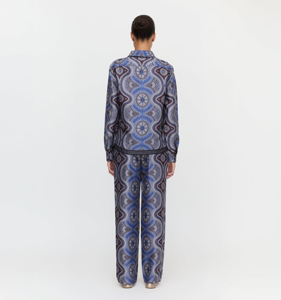 The Liv Top in Brown Cobalt Medallion