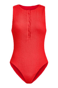 The Malibu One Piece Seersucker in Firecracker