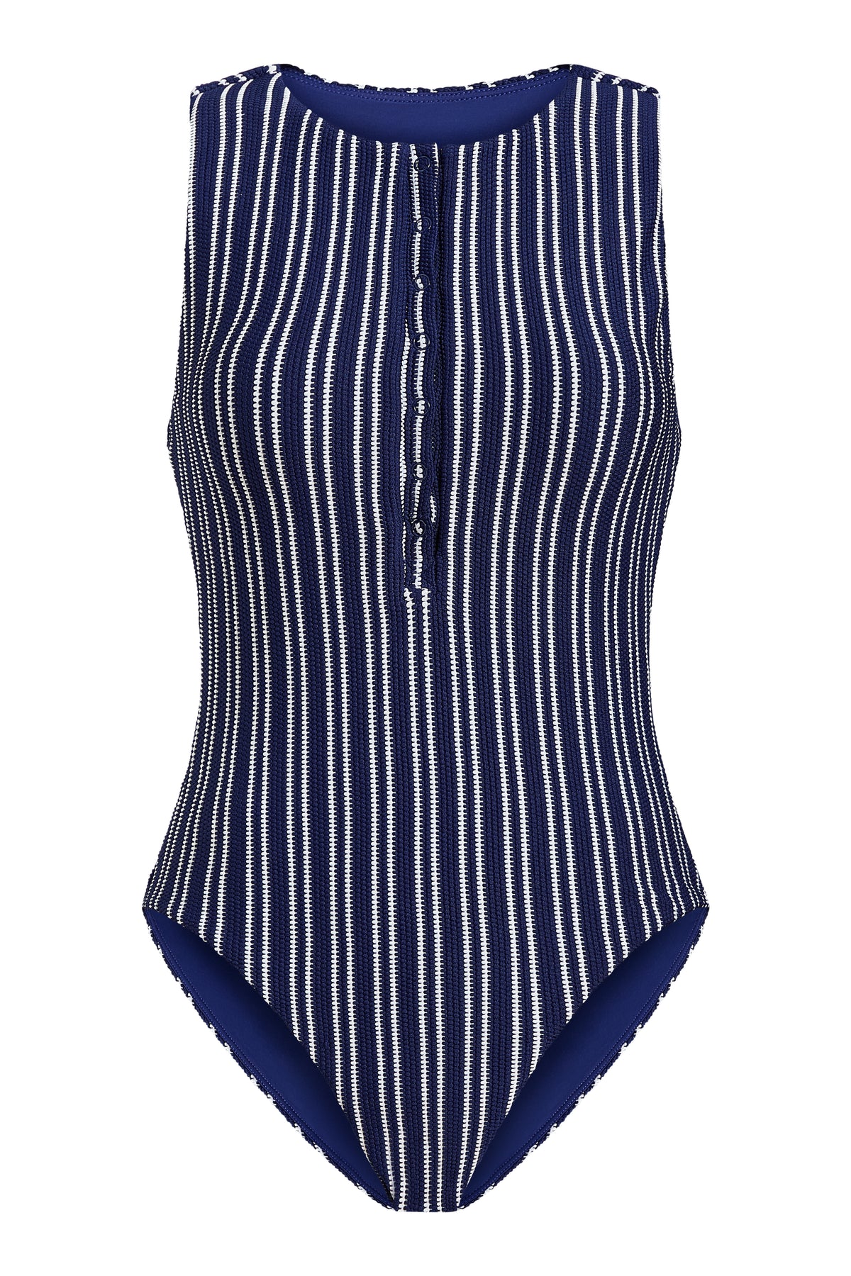 The Malibu One Piece Textured Stripe in Nautical
