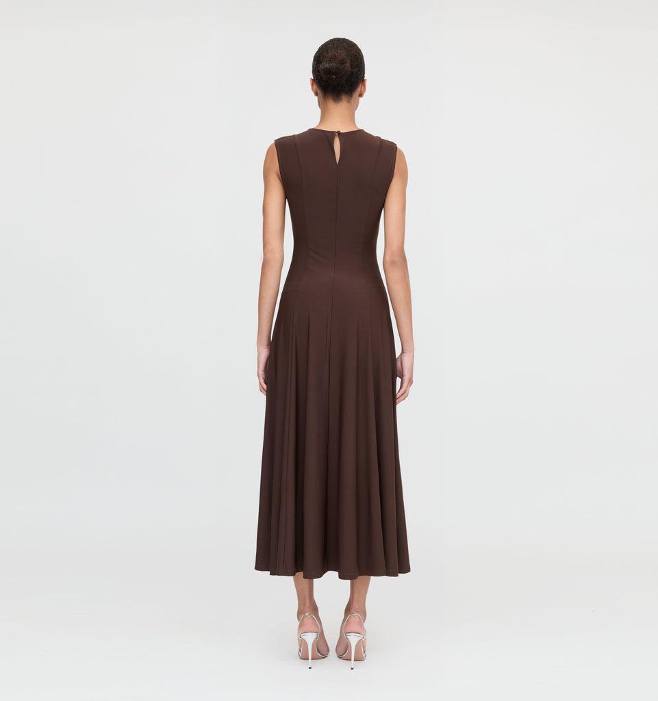 The Mila Dress in Chocolate Jersey