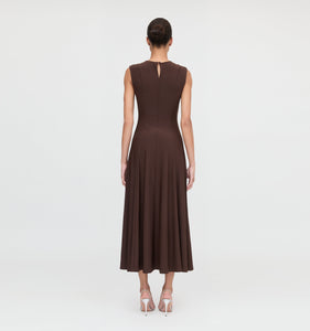 The Mila Dress in Chocolate Jersey