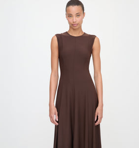 The Mila Dress in Chocolate Jersey